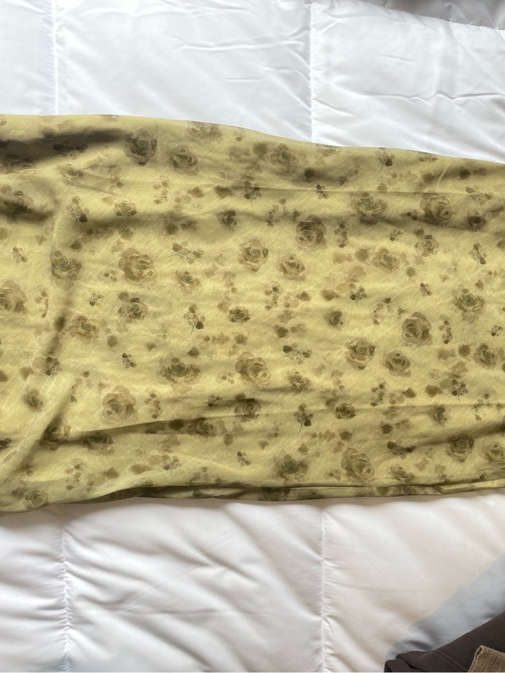 Princess Polly Pale Yellow Floral Midi Skirt